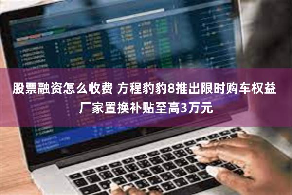 股票融资怎么收费 方程豹豹8推出限时购车权益 厂家置换补贴至高3万元