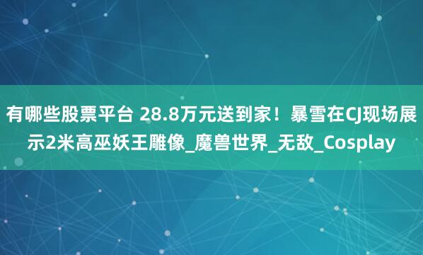 有哪些股票平台 28.8万元送到家！暴雪在CJ现场展示2米高巫妖王雕像_魔兽世界_无敌_Cosplay