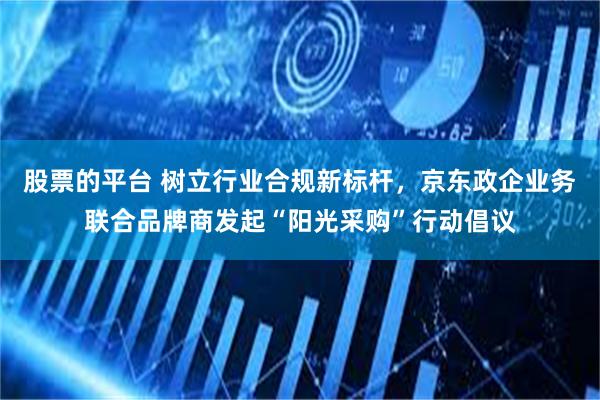 股票的平台 树立行业合规新标杆，京东政企业务联合品牌商发起“阳光采购”行动倡议